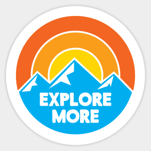 Explore More Mountain Graphic Sticker